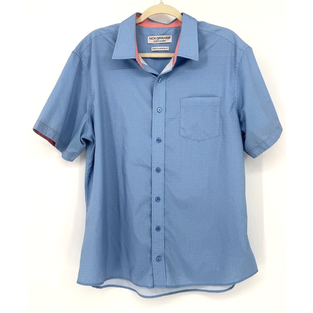 Nick Graham Everywhere Men's XL Short Sleeve‎ Performance Stretch Sport Shirt